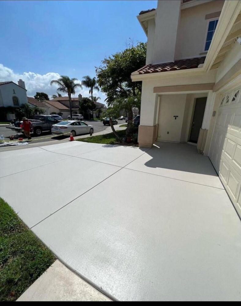 Concrete driveway with protective coating in San Diego, CA by TurboSurfacing