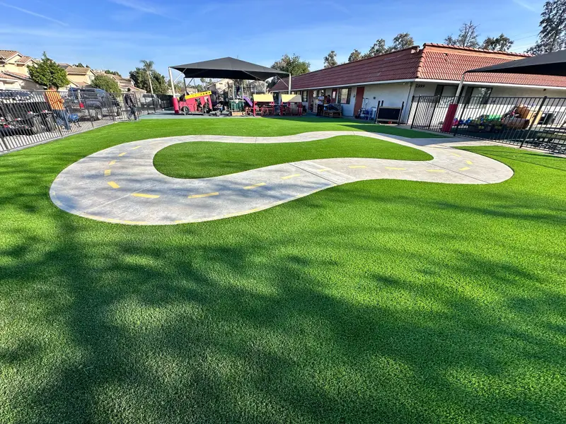 Backyard artificial turf putting green installed in San Diego by Turbo Surfacing Solutions