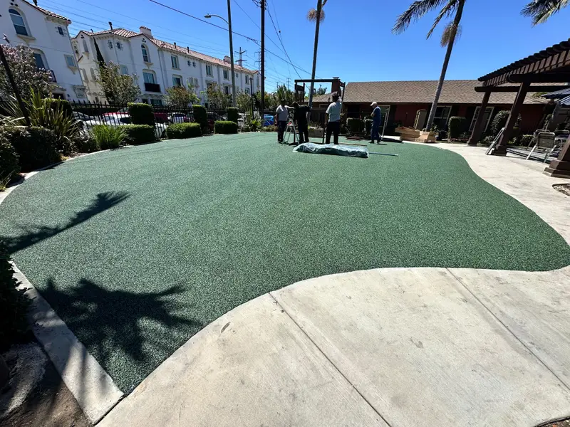 Poured-in-place rubber outdoor fitness surface in San Diego, CA by TurboSurfacing