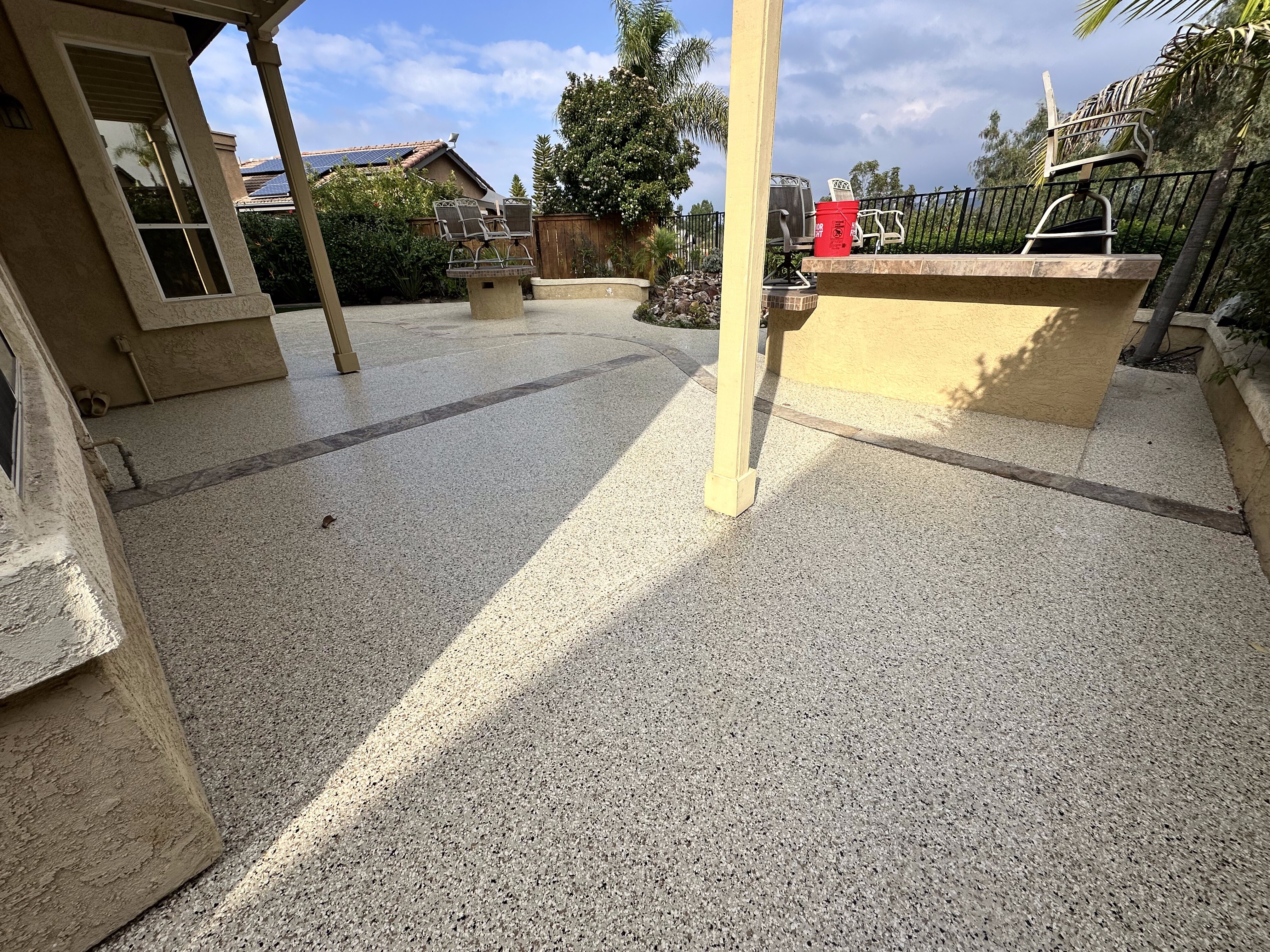 Decorative concrete patio coating in San Diego, CA by TurboSurfacing