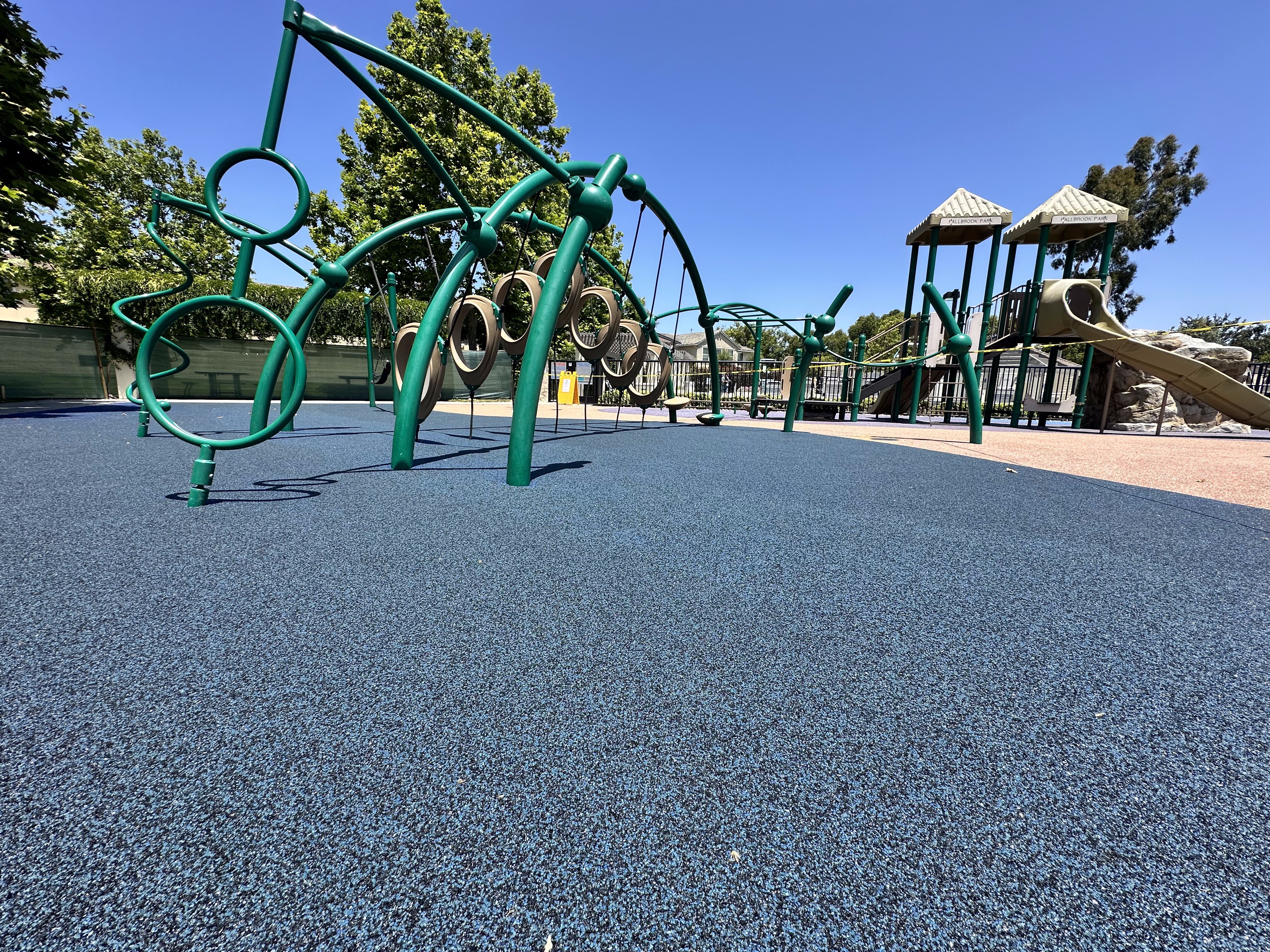 Poured-in-place rubber outdoor fitness surface in San Diego, CA by TurboSurfacing