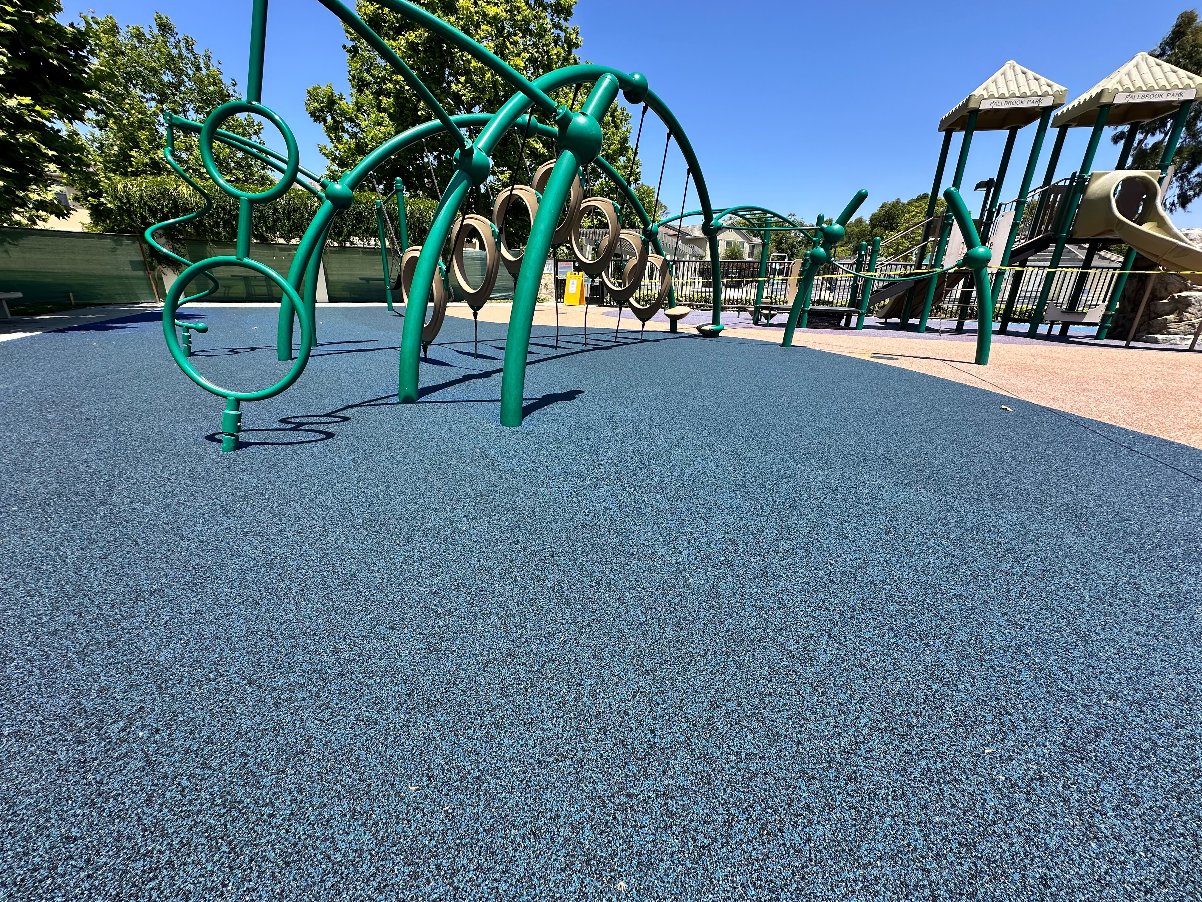 Poured-in-place rubber outdoor fitness surface in San Diego, CA by TurboSurfacing