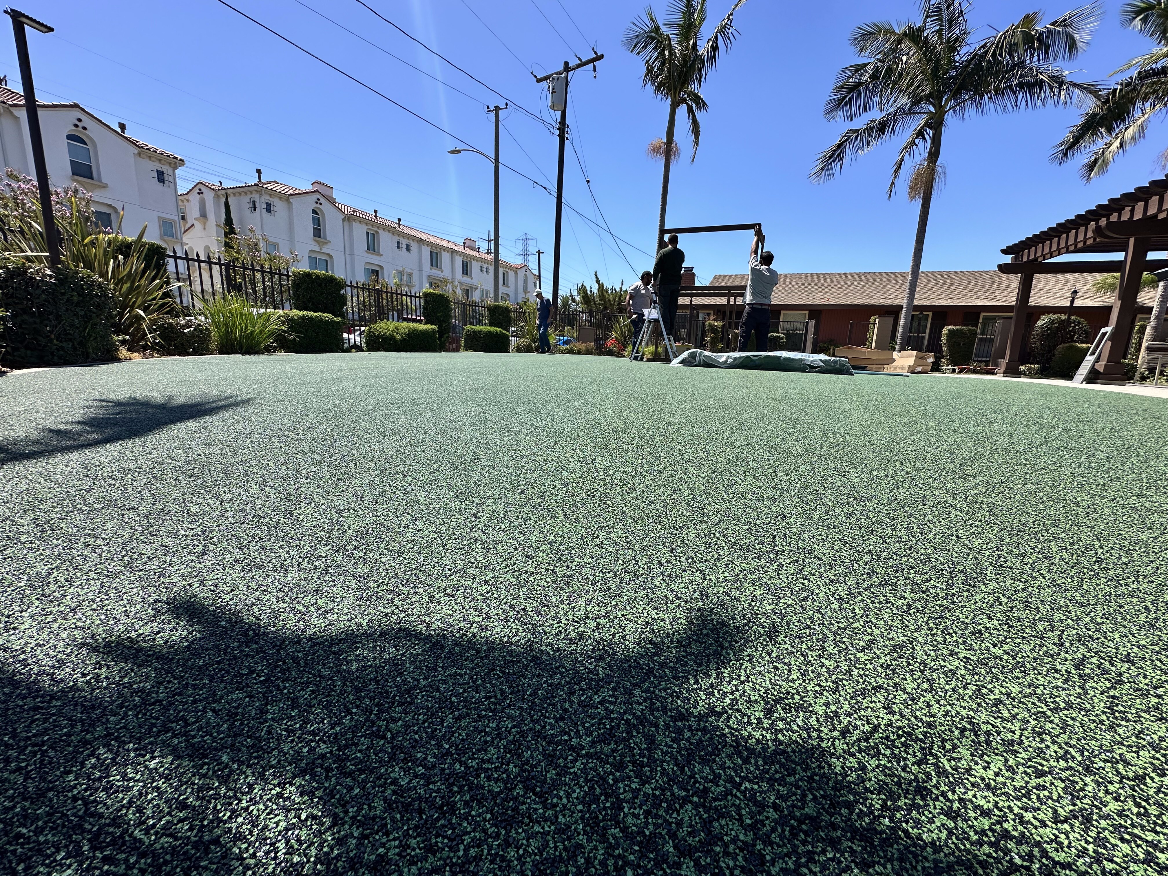 Poured-in-place rubber playground safety surface in San Diego, CA by TurboSurfacing