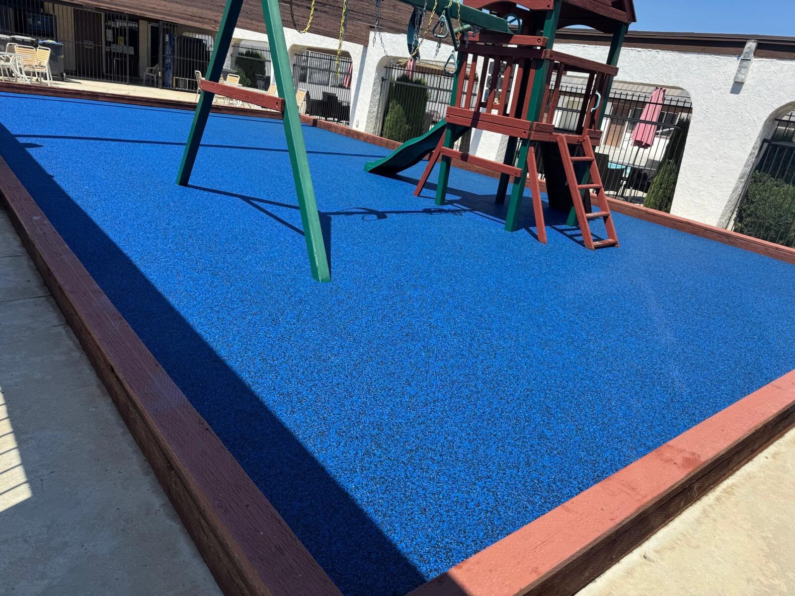 Poured-in-place rubber playground safety surface in San Diego, CA by TurboSurfacing