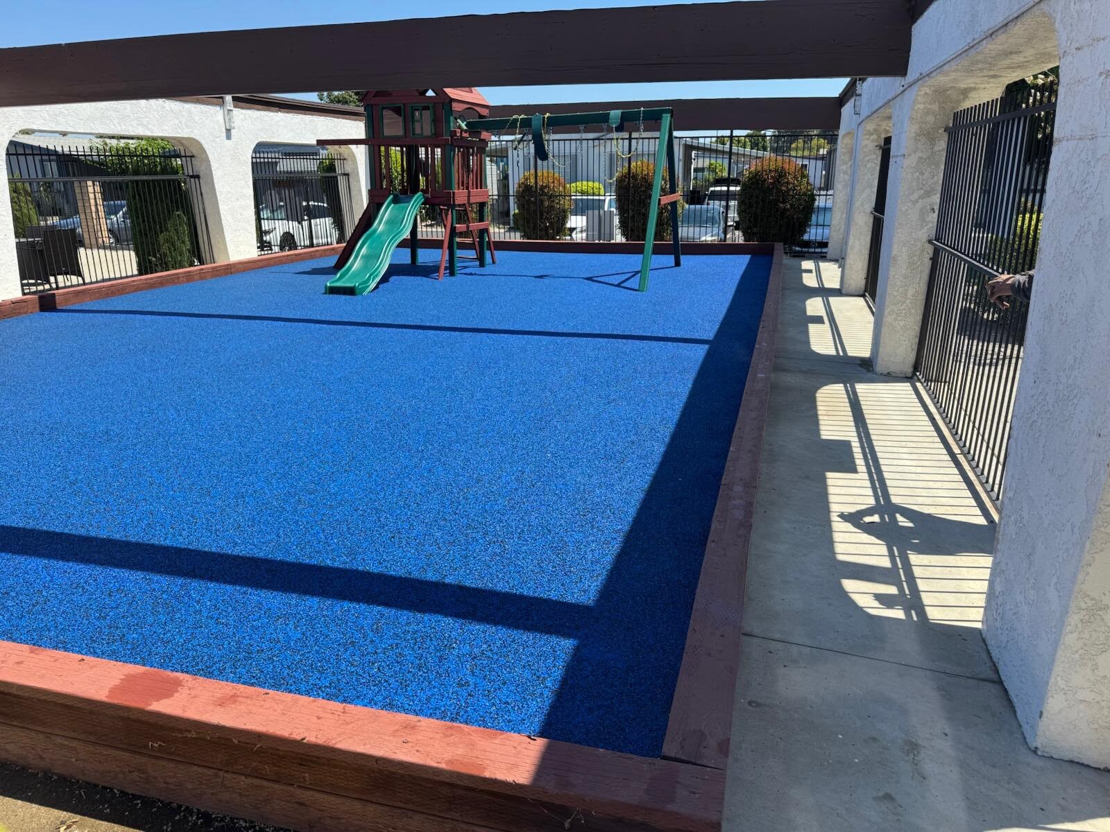Poured-in-place rubber playground safety surface in San Diego, CA by TurboSurfacing