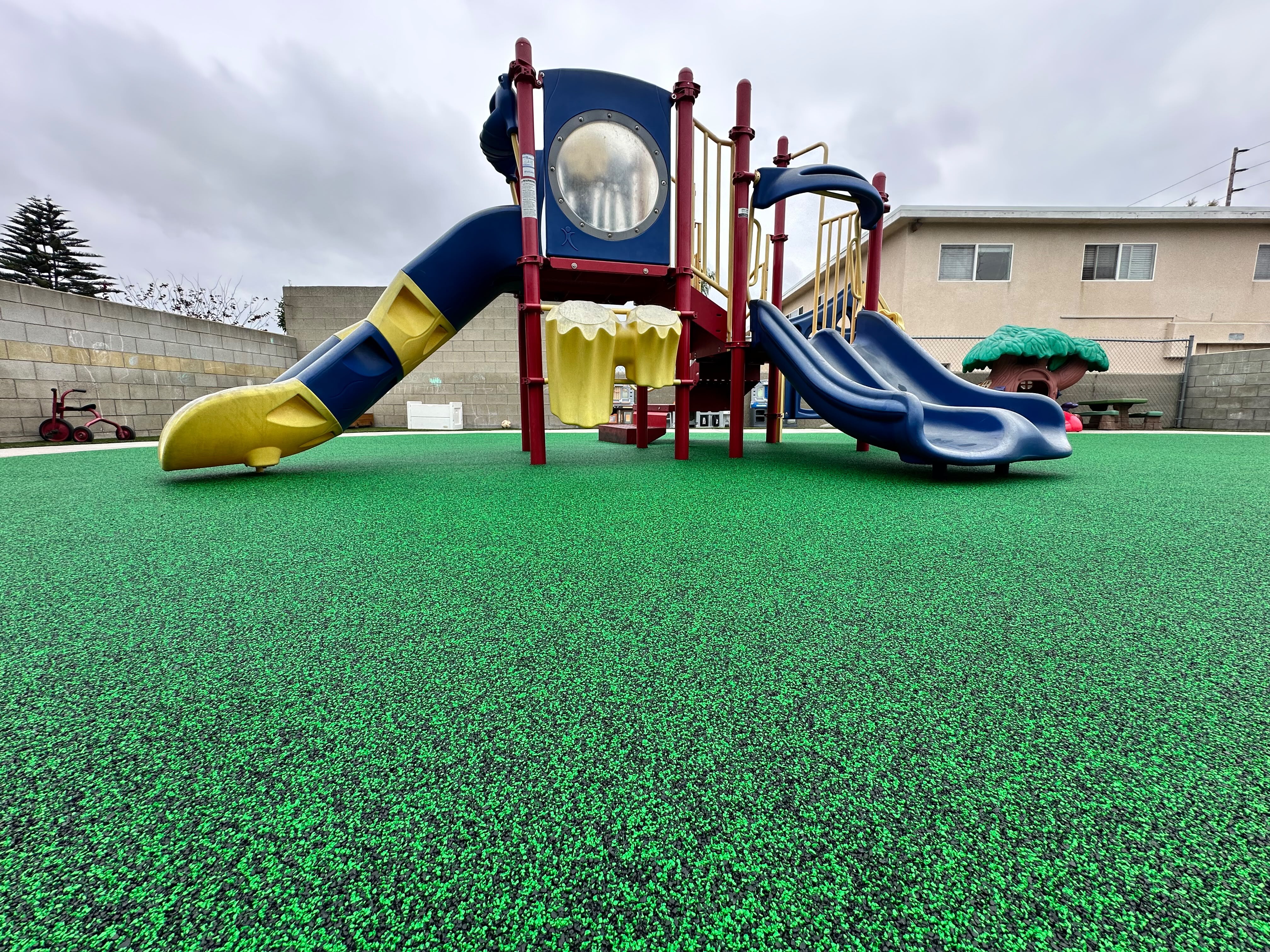 Poured-in-place rubber playground safety surface in San Diego, CA by TurboSurfacing