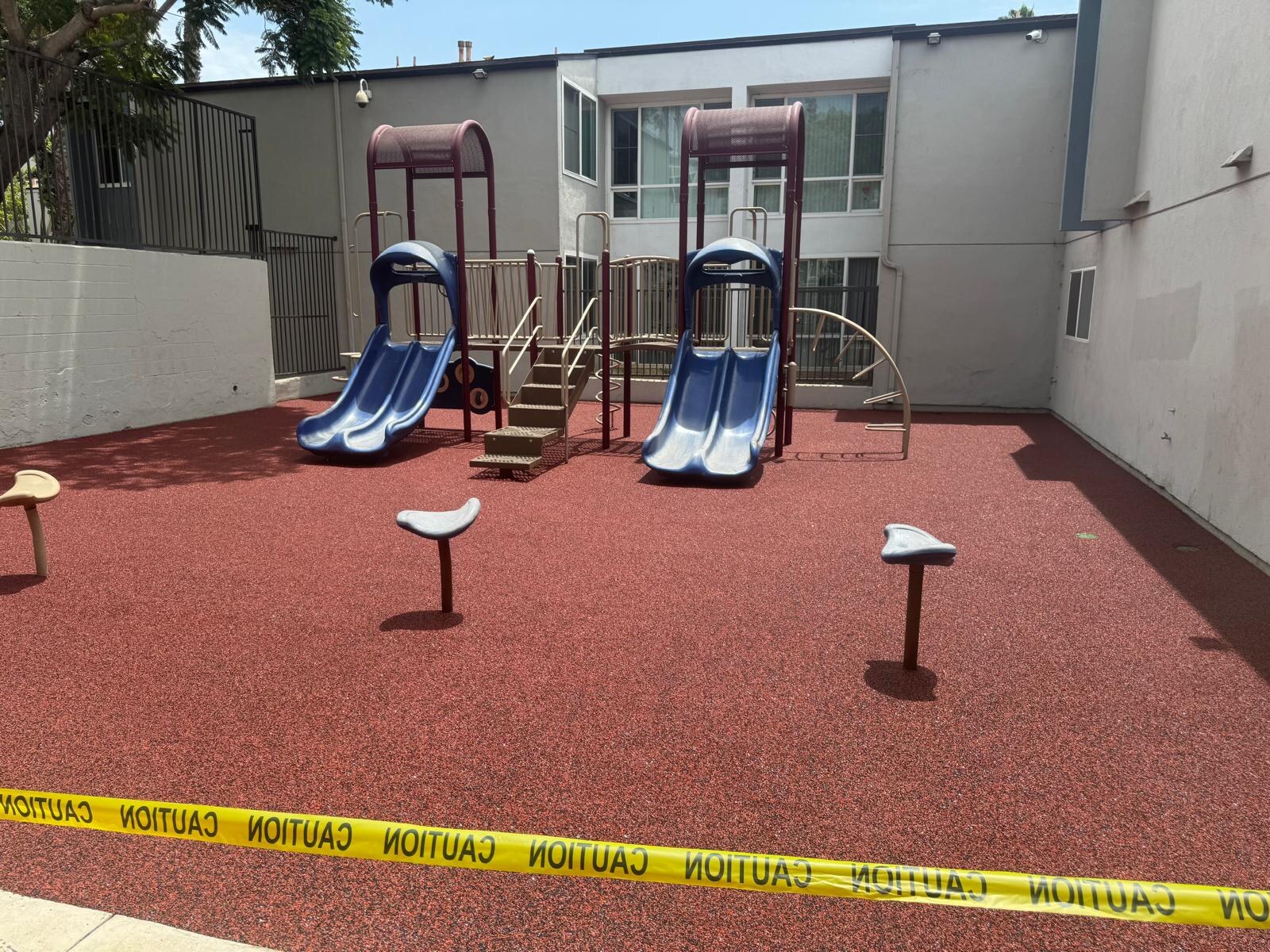 Poured-in-place rubber playground safety surface in San Diego, CA by TurboSurfacing