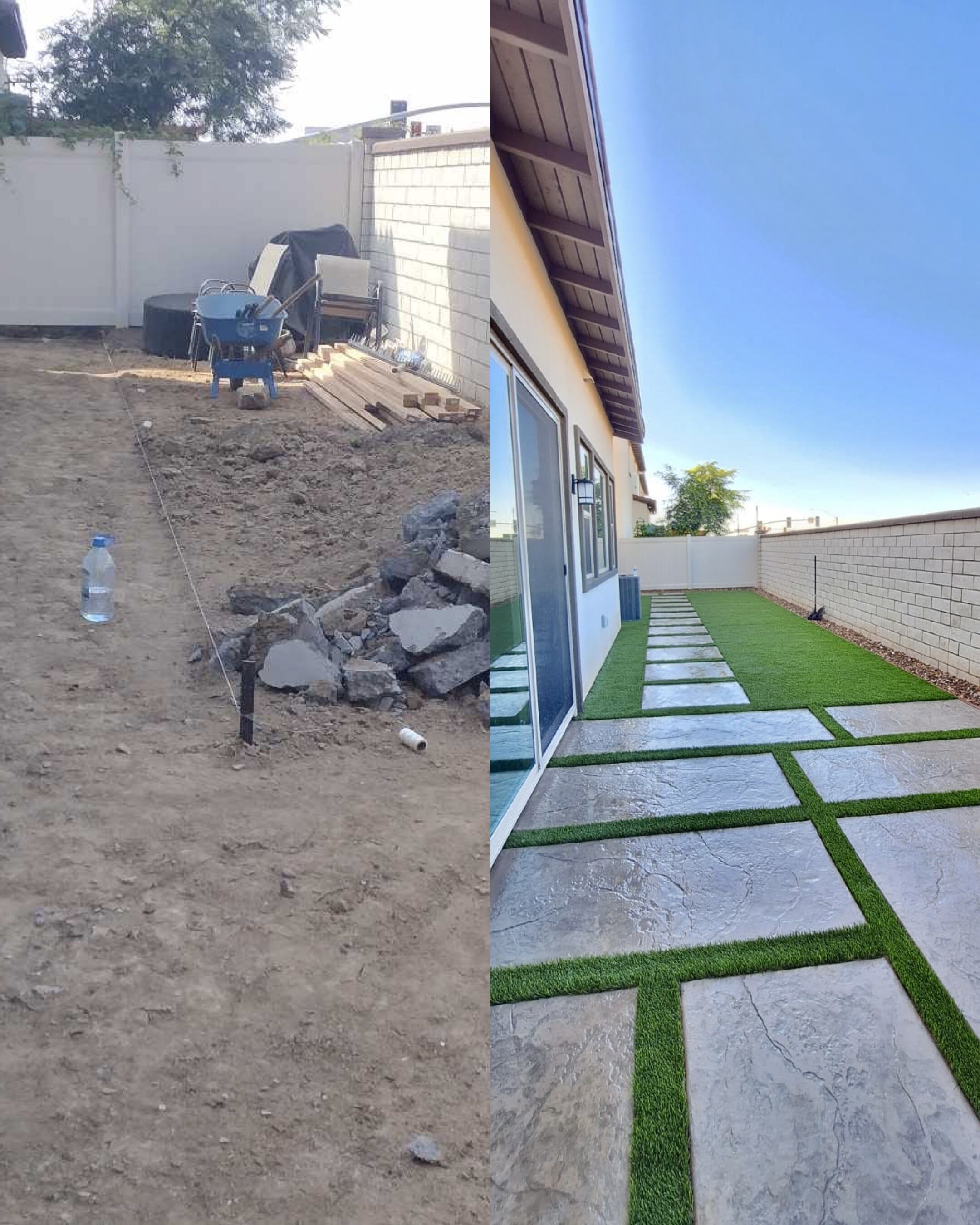 Artificial grass installation in progress in San Diego, CA by TurboSurfacing