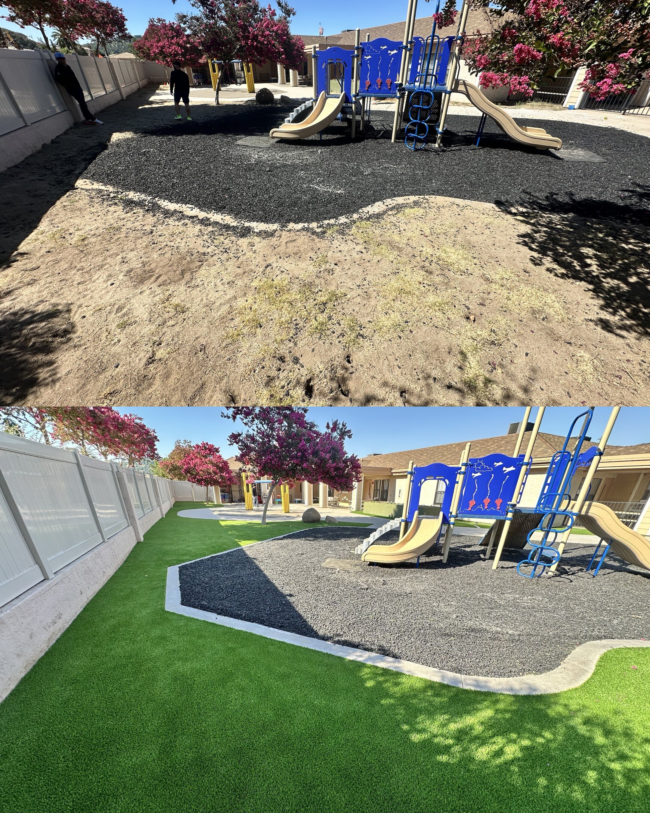 Artificial grass installation in progress in San Diego, CA by TurboSurfacing