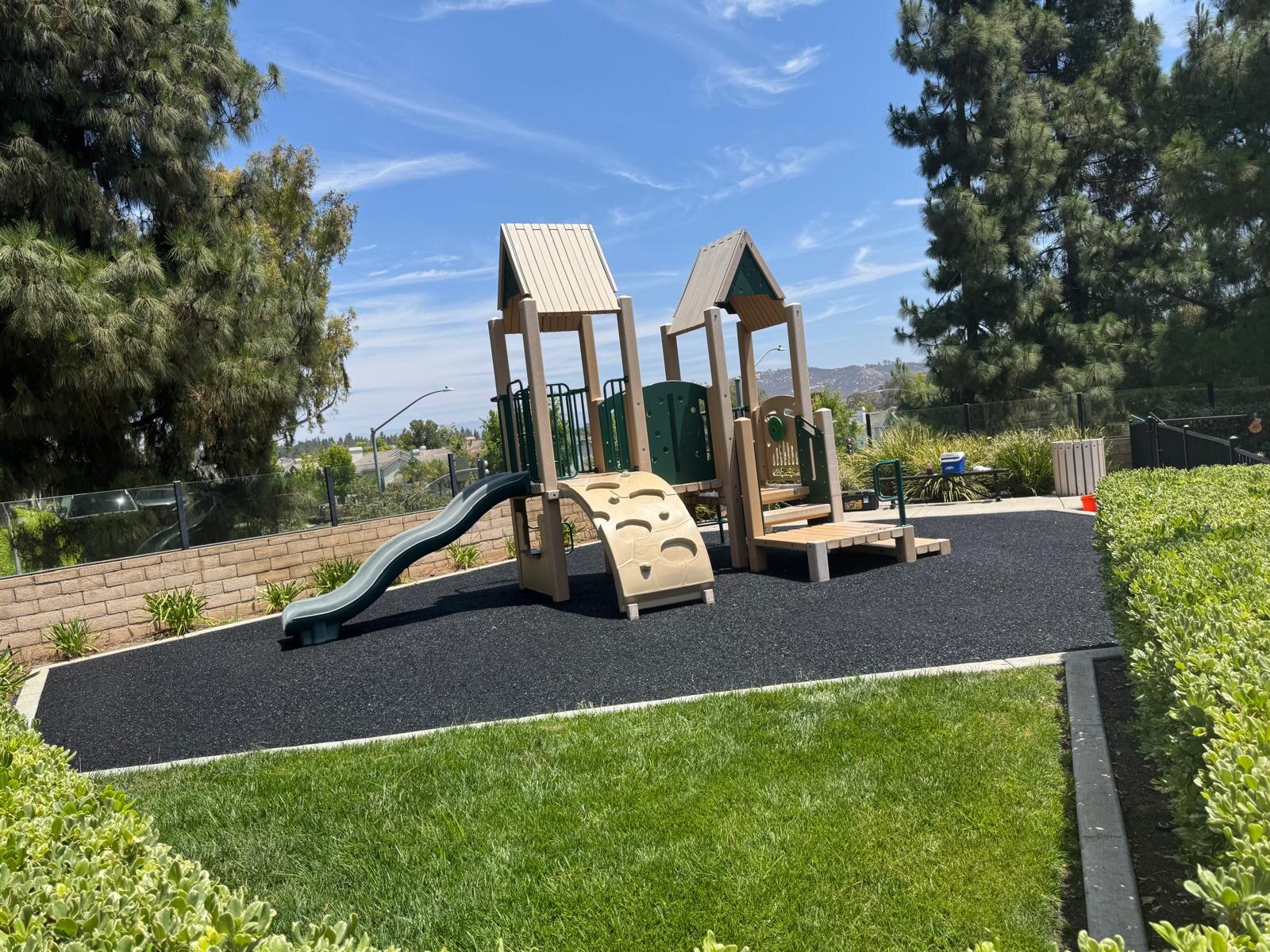 Artificial grass playground surface in San Diego, CA by TurboSurfacing