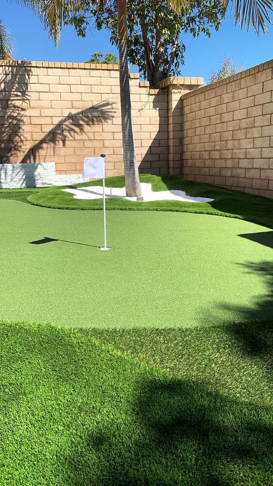 Artificial grass putting green in San Diego, CA by TurboSurfacing