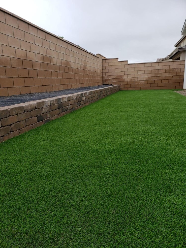 Artificial grass residential backyard in San Diego, CA by TurboSurfacing