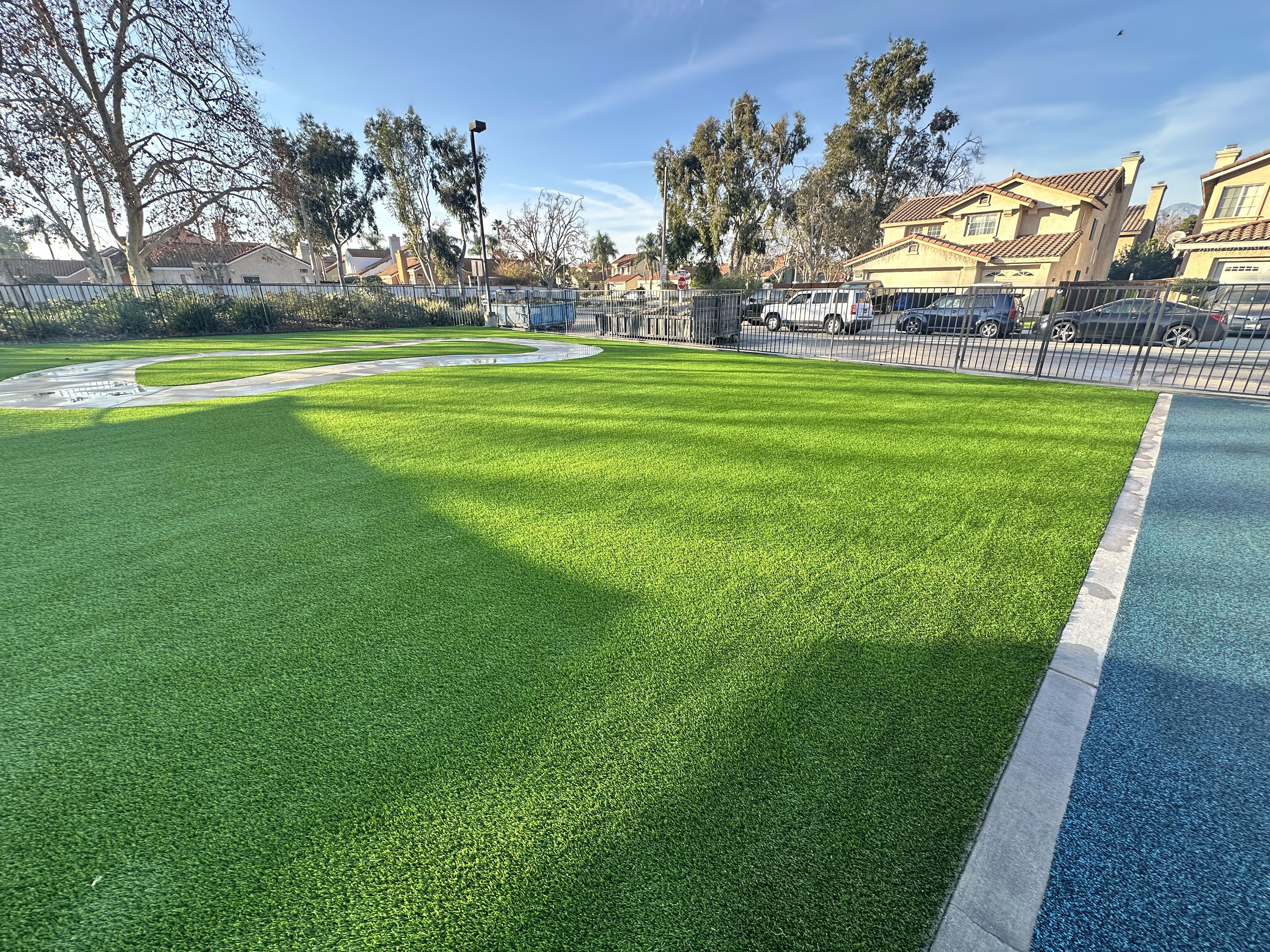Artificial grass residential front yard in San Diego, CA by TurboSurfacing